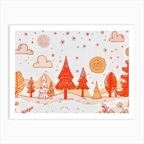 Christmas Trees Art Print