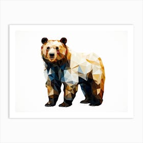 Polygonal Bear 1 Art Print