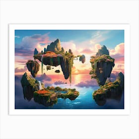 Island In The Sky Paintings Art Print Art Print