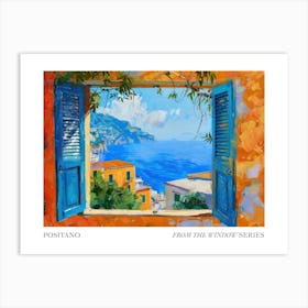 Positano From The Window Series Poster Painting 3 Art Print