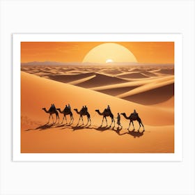 Albedobase Xl A Stunning Image Depicting A Caravan Of Camels L 1 Affiche