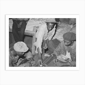 Poker Game In Strawberry Workers Bunkhouse, Hammond, Louisiana By Russell Lee Art Print