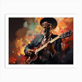 Man With A Guitar 6 Art Print