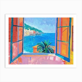 Cinque Terre From The Window View Painting 4 Art Print