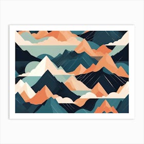 Abstract Mountains 2 Art Print