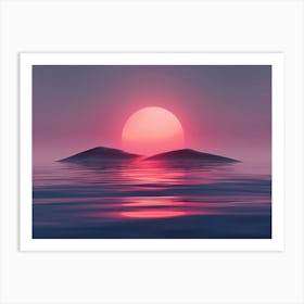 Sunset Over Water 8 Art Print