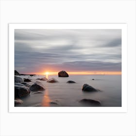 Sunset At The Beach Art Print