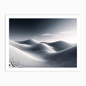 Sand Dunes, Abstract Background, Generate An Abstract Design With Soft Curved Lines In Neutral Tones Emphasizing Simplicity Art Print