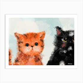 Look Into My Eyes Cats Art Print