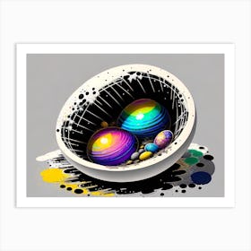 Easter Eggs In A Bowl Art Print