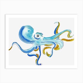 Watercolor Octopus 1 Art Print