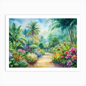 Tropical Garden 1 Art Print