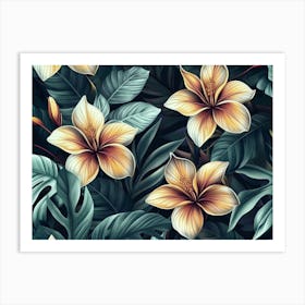 Tropical Flower Wallpaper Poster