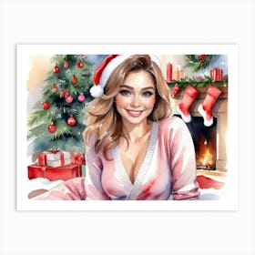 Christmas Girl 2 Art Print