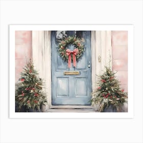 Christmas Door 4 Art Print