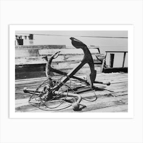 Anchors On Dock, Burrwood, Louisiana By Russell Lee Art Print