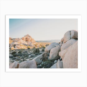 Desert Boulder Scenery Art Print