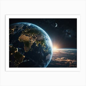 Earth From Space 2 Art Print