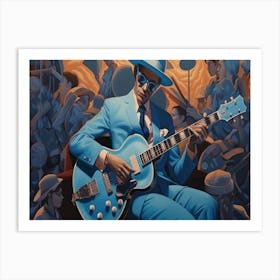 Blues Soul Series 22 - Rustic Blues Man Art Print