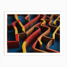 Abstract maze 3 Art Print