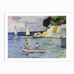 Sailboats Art Print