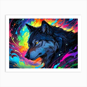 Wolf Painting 9 Art Print