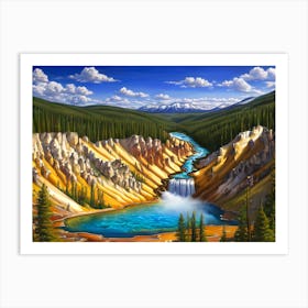 Yellowstone Falls Art Print