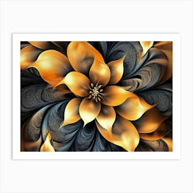 Golden Flower Art Print