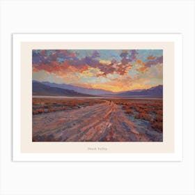 Western Sunset Landscapes Death Valley California 2 Poster Art Print