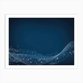 Blue Background Abstract Art Print