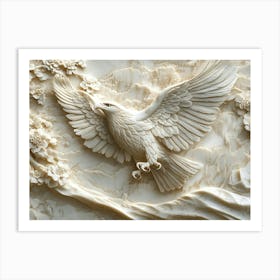 Eagle Carving 6 Art Print