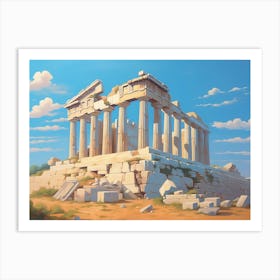Parthenon temple in Athens 2 Art Print