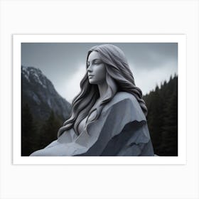 Statue Of A Woman 3 Art Print