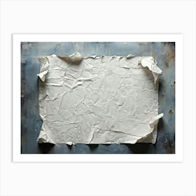 Abstract Art Composition Featuring A White Crumpled Paper Material With Intentional Creases And Tea 2 1 Art Print