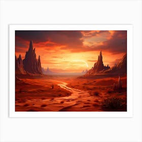 Desert Landscape 1 Art Print