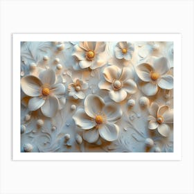 3d Flowers 1 Art Print