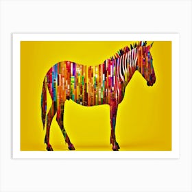 Bright Zebra Art Print