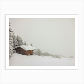 Snowy Cabin In The Mountains | Tirol | Austria winter art print Art Print