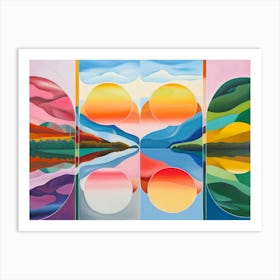 Abstract Landscape Sunrise Art Print