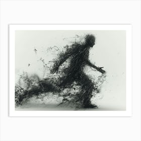 Abstract Man Running Art Print