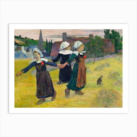 Breton Girls Dancing, Pont Aven (1888), Paul Gauguin Art Print