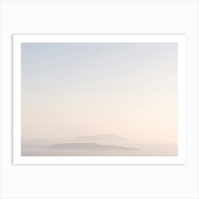 Sunset From Sicily With Silhouette Of The Egadi Islands Art Print