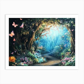 Wallpaper Forest Creatures Enchanted Art Print