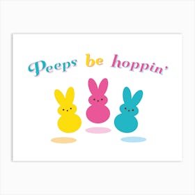 Easter Peeps Bunnies Art Print