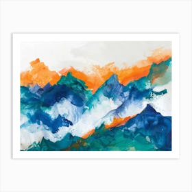 Abstract Mountain Painting 8 Art Print