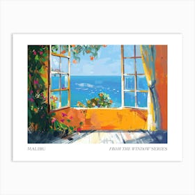 Malibu From The Window Series Poster Painting 2 Art Print