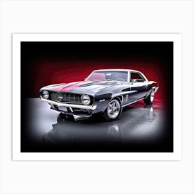 69 Silver Camero Art Print