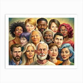 A Diverse Group Of Individuals Art Print