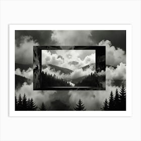 Clouds And Mountains Art Print