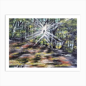 Angel in the Woods 1 Art Print